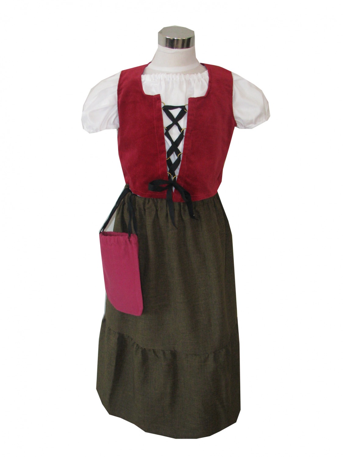 Girls Tudor Costume Age 6 - 9 Years Image